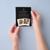 Elegante Custom Photo Logo Promotie Zwart Flyer (Hand)