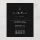 Elegante Custom Photo Logo Promotie Zwart Flyer (Achterkant)