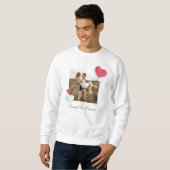 Elegante Custom Photo Sweatshirt met namen paar (Voorkant volledig)