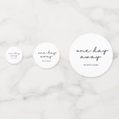 Elegante Custom Proefhuwelijksdiner één dag verder Confetti (Achterkanten)