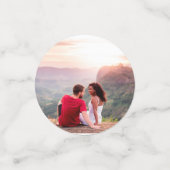 Elegante Custom Proefhuwelijksdiner één dag verder Confetti (Kleine voorkant)