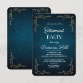 Elegante Custom Retirement Party Uitnodiging (Voorkant / Achterkant)