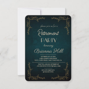 Elegante Custom Retirement Party Uitnodiging