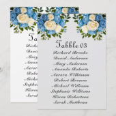 Elegante Custom Seating Chart Kaart voor bruilofte (Voorkant / Achterkant)