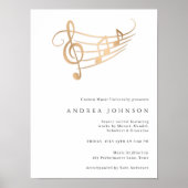 Elegante Custom Senior Overweging Muzikant Prestat Poster (Voorkant)