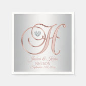 Elegante Custom Silver Grey Roos Gold Wedding | H Servet (Voorkant)