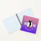 Elegante Custom Vrouwen Golfer Design Notitieboek (Binnen)