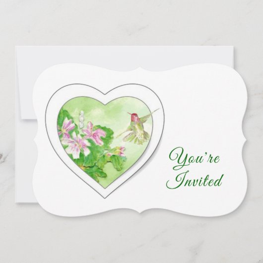 Elegante Custom Waterverf Hummingbird Verjaardag Kaart (Voorkant)