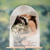 Elegante Custom Wedding Photo Arch Welkom Acryl Bord (Neutraal)