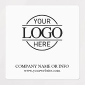 Elegante Custom Zwart & Wit Bedrijf Zakelijke Logo Labels (Design 1)