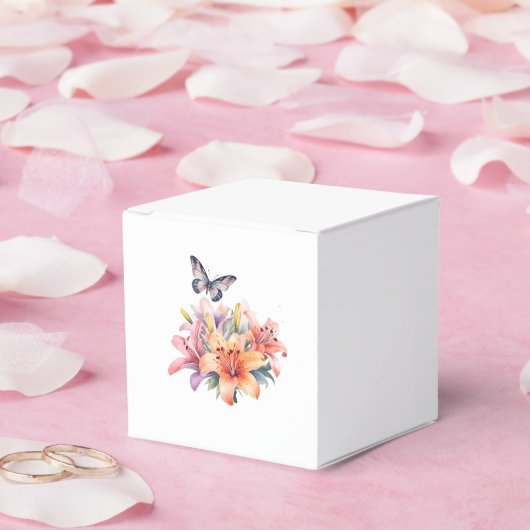 Elegante Cute Bloem- en Vlinderontwerp Bedankdoosjes (Huwelijk)