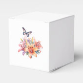 Elegante Cute Bloem- en Vlinderontwerp Bedankdoosjes (Voorkant Zijde)