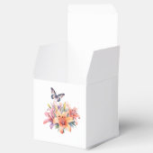 Elegante Cute Bloem- en Vlinderontwerp Bedankdoosjes (Geopend)