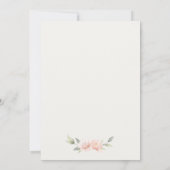 Elegante Cute Konijn In Bloemstuk Kinderen Verjaar Bedankkaart (Achterkant)