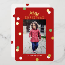 Elegante Cute Prettig Kerstmis Custom Foto Folie