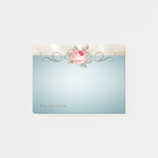 Elegante Cute Stijlvol, Romantisch.Roze Post-it® Notes (Voorkant)