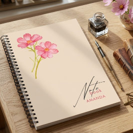 Elegante Cute Trendy Bloemige Notitieboek
