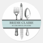 Elegante Cuterly Grote Ronde Stickers (Voorkant)