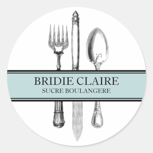 Elegante Cuterly Grote Ronde Stickers (Voorkant)