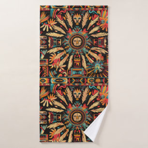Elegante cyaan "Aztec Dream" zachte badhanddoek