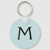 Elegante Dachshund op Luxe Fauteuil Monogrammed Sleutelhanger (Achterkant)