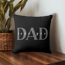 Elegante DAD Love You Zwarte Worpkussen