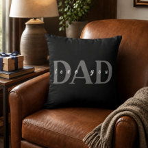 Elegante DAD Love You Zwarte Worpkussen