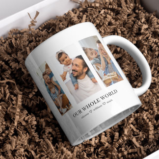 Elegante Daddy-foto-collage Fathers Day-oudje  Koffiemok
