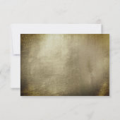 Elegante Dag Metallic Goud Bruiloft RSVP Kaart (Achterkant)