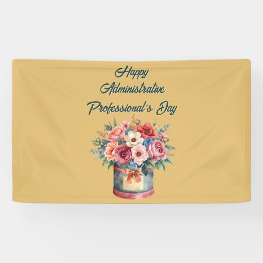 Elegante Dag van de Administratieve Professionals Spandoek (Horizontaal)