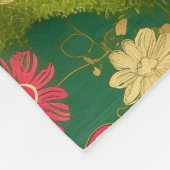 Elegante Dag van de Valentijn, monogram, mos Fleece Deken (Hoek)