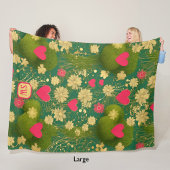 Elegante Dag van de Valentijn, monogram, mos Fleece Deken