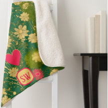 Elegante Dag van de Valentijn, monogram, mos