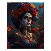 Elegante Dag van het Dode Levendige Poster (Voorkant)