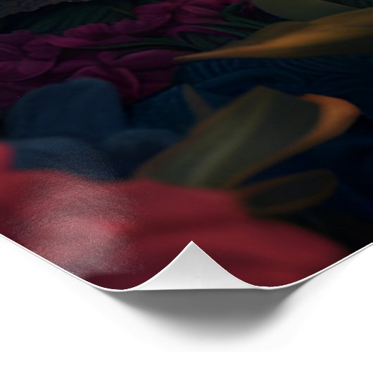 Elegante Dag van het Dode Levendige Poster (Hoek)