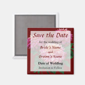 Elegante Dahlia Kidds Climax Save the Date Magneet (Voorkant / Achterkant)
