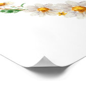 Elegante Daisies & Bee Vrijgezellenfeest Welkom Poster (Hoek)