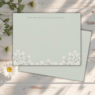 Elegante Daisies Kantoorartikelen Notitiekaartje