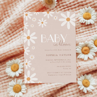 Elegante Daisy Baby in Bloom Baby shower Kaart