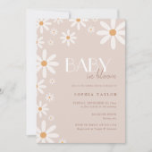 Elegante Daisy Baby in Bloom Baby shower Kaart (Voorkant)