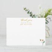 Elegante Daisy & Bee Bruidsuitnodiging Bedankt (Staand voorkant)