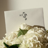 Elegante Daisy Bloem Monogram Bruiloft Rubberstempel