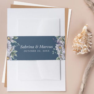Elegante Daisy Bloemen Gepersonaliseerde Trouwenve Uitnodigingen Wikkel