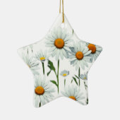 Elegante Daisy Boho Bloem Kerstmis Keramisch Ornament (Rechts)