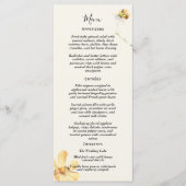 Elegante Daisy Bruiloft Platte Menu (Voorkant)