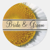 Elegante Daisy bruiloft zegel (Voorkant)