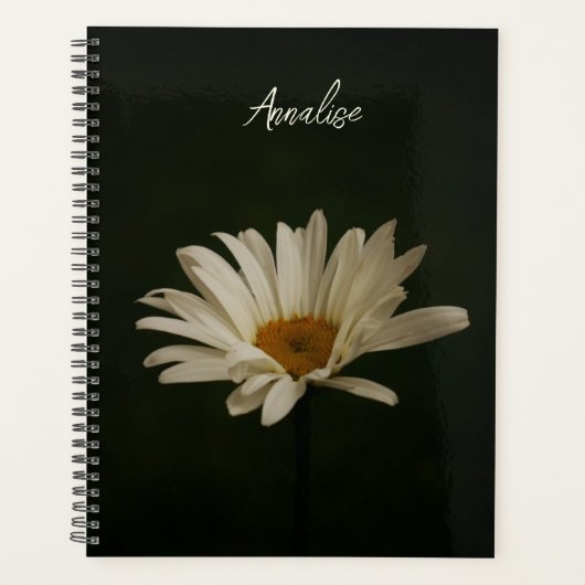 Elegante Daisy Floral foto gepersonaliseerd Planner (Voorkant)