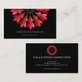 Elegante Daisy Flower Logo Yoga Visitekaartje (Voorkant / Achterkant)