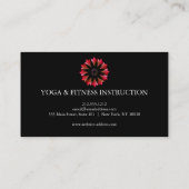 Elegante Daisy Flower Logo Yoga Visitekaartje (Achterkant)