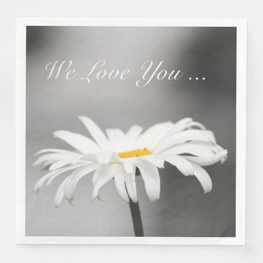 Elegante Daisy Flower Servet (Voorkant)